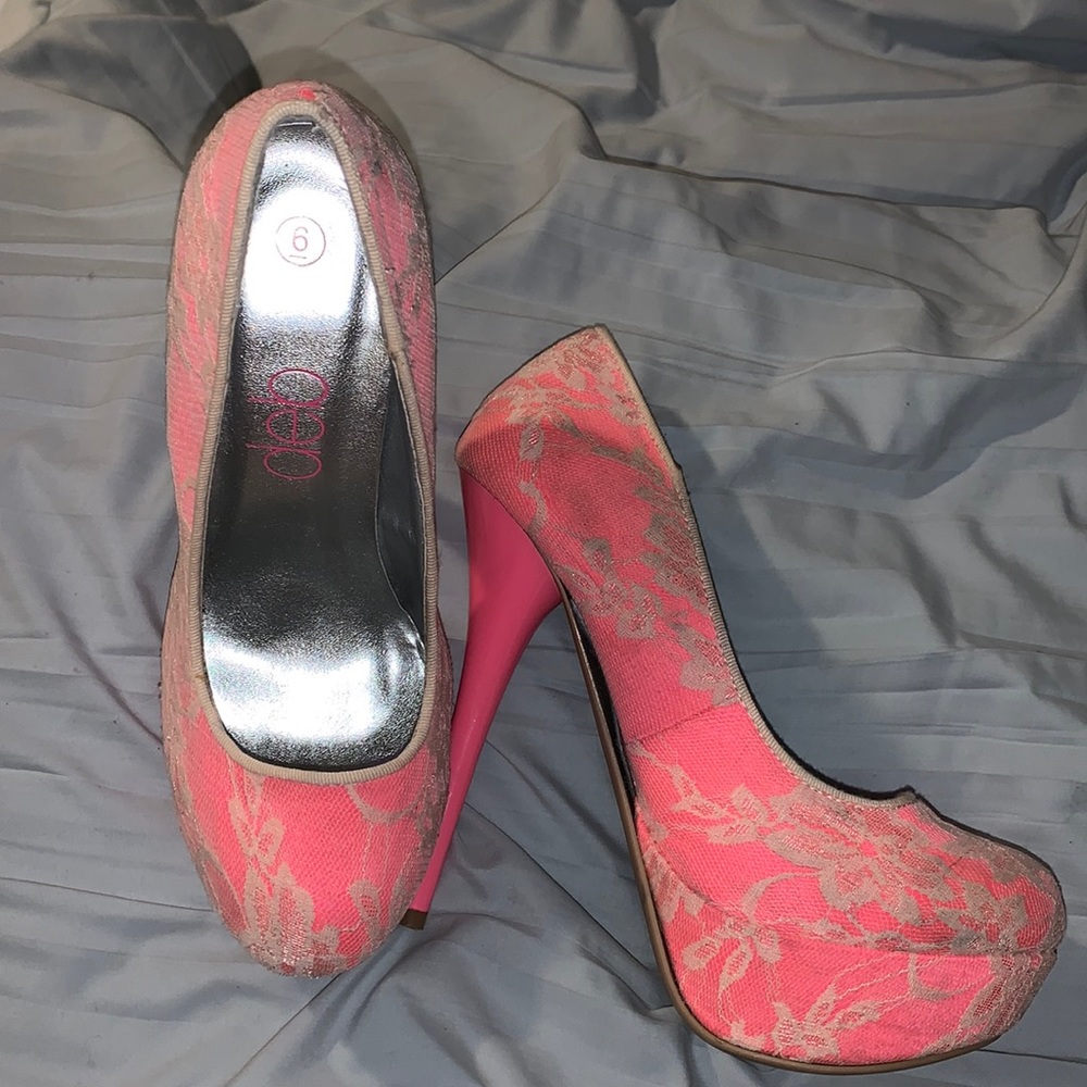 Deb Neon Pink Heels